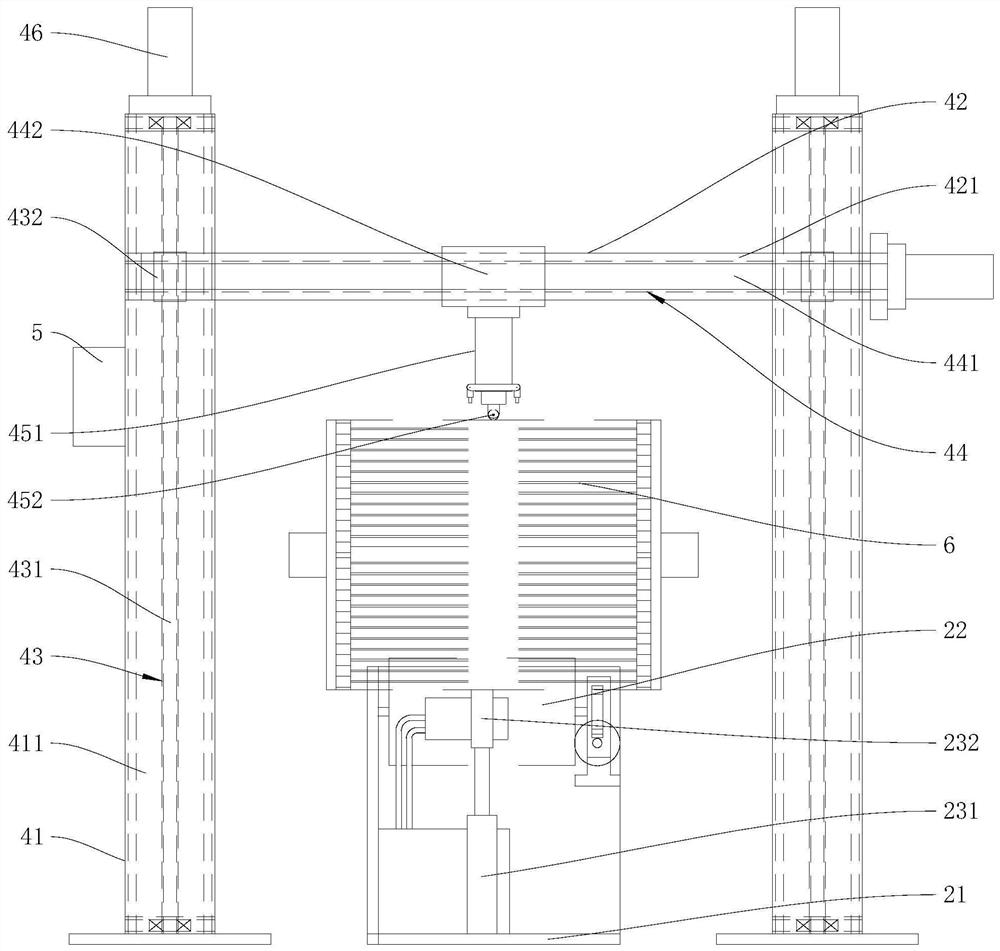 An automatic tensioning device for copper bars of traction motors