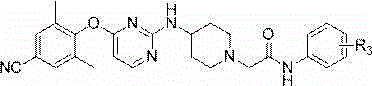 Piperidine-4-amido diaryl pyrimidine derivative as well as preparation method and application thereof