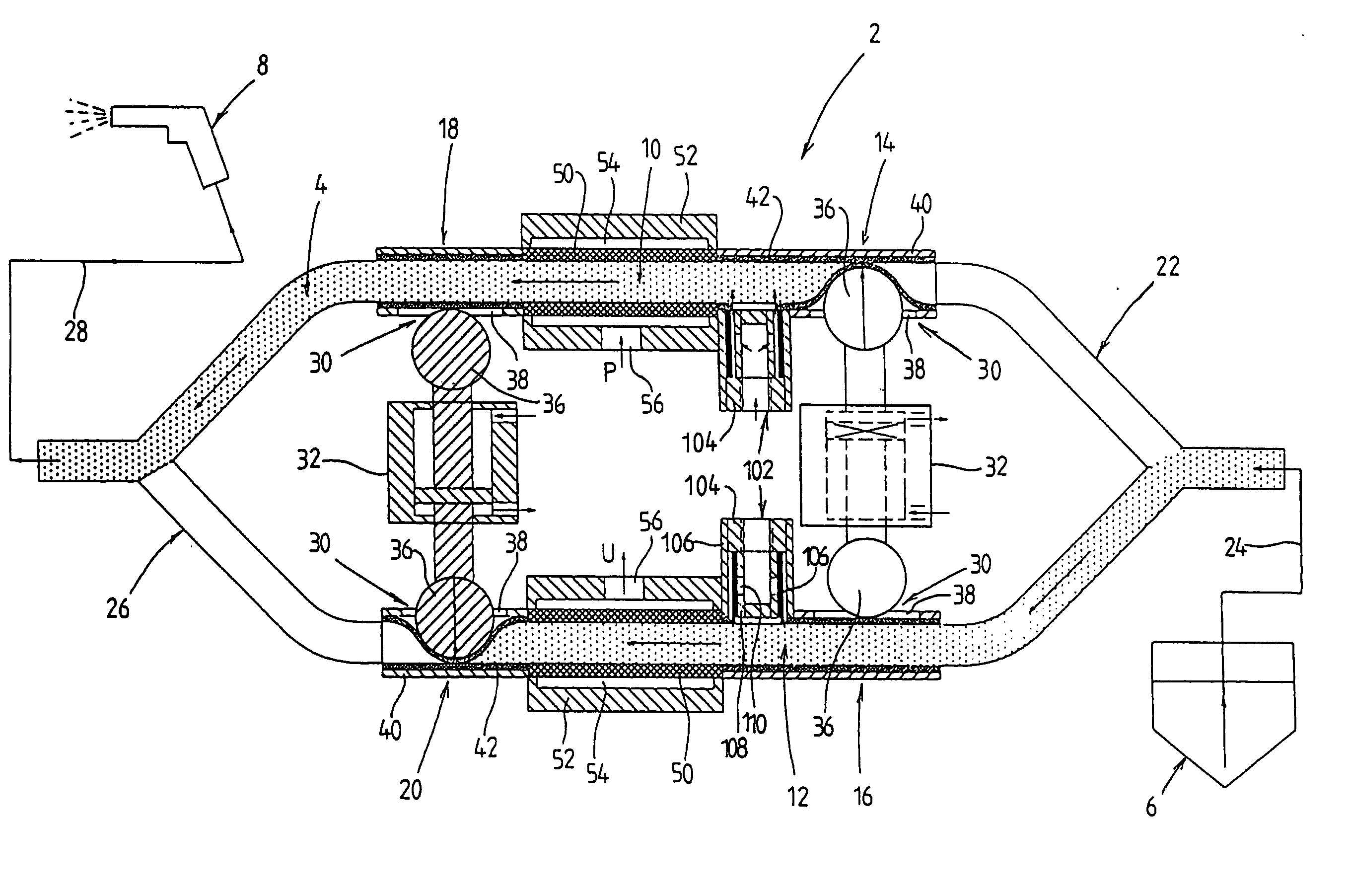 Powder pump flow monitoring method and system