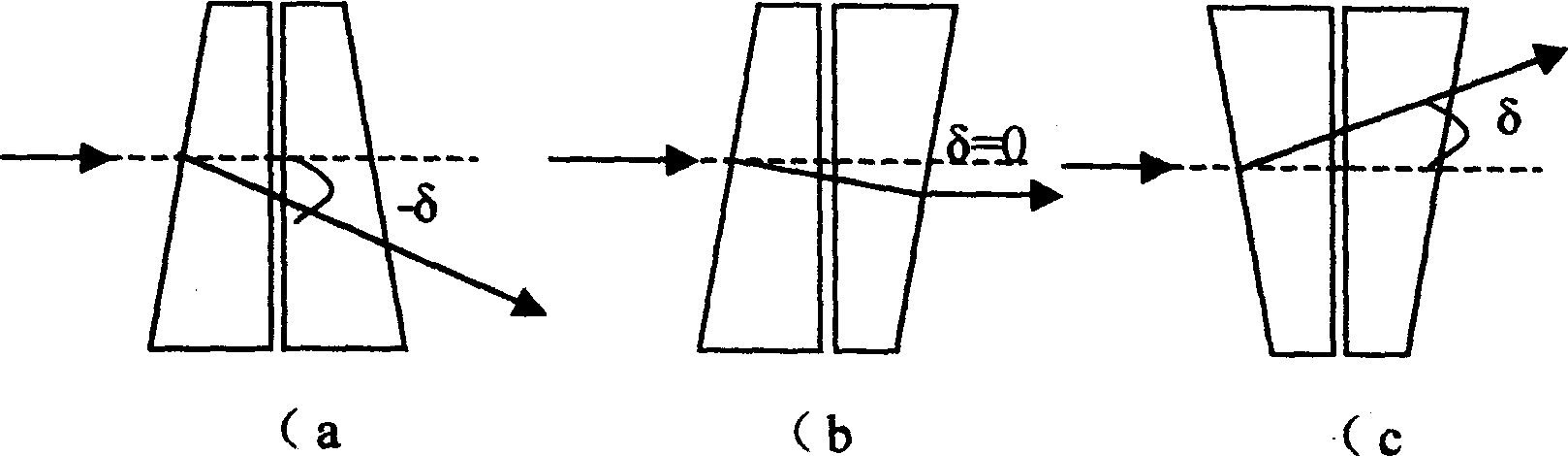 Optical device for simulating satellite trail