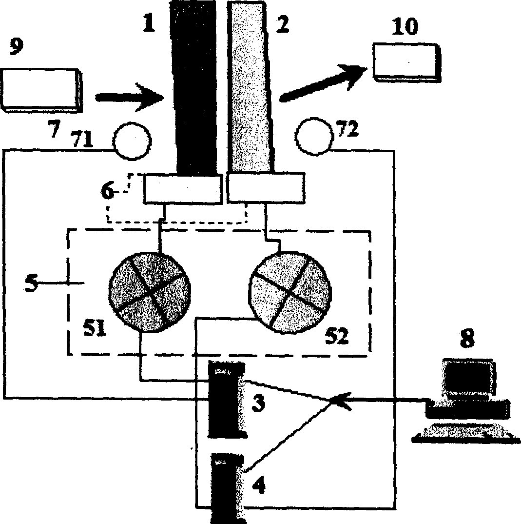 Optical device for simulating satellite trail