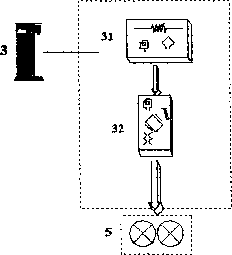 Optical device for simulating satellite trail