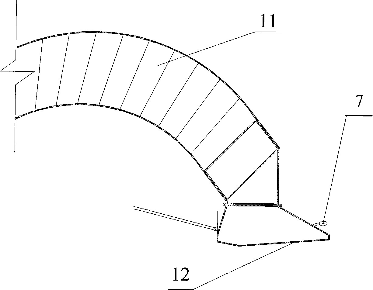 Tunnel road ditch sweeping device