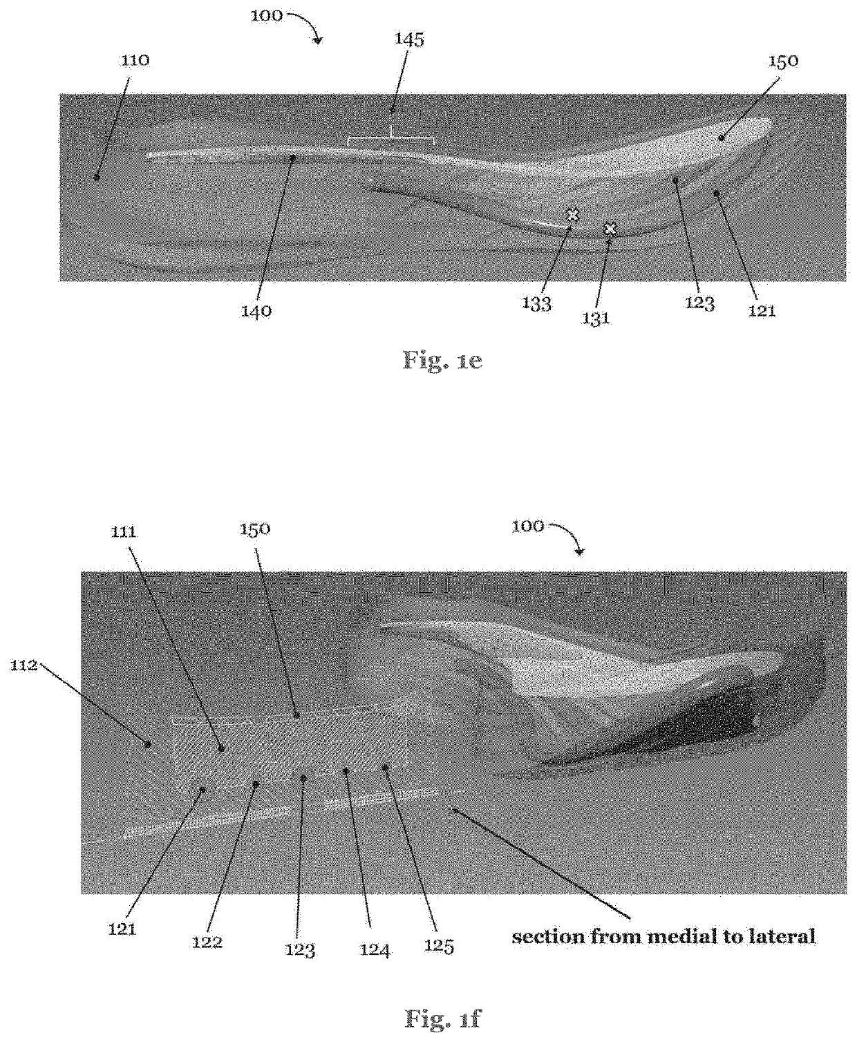 Sole comprising individually deflectable reinforcing members, shoe with such a sole, and method for the manufacture of such items