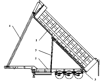 Reinforced semitrailer back-tipping carriage