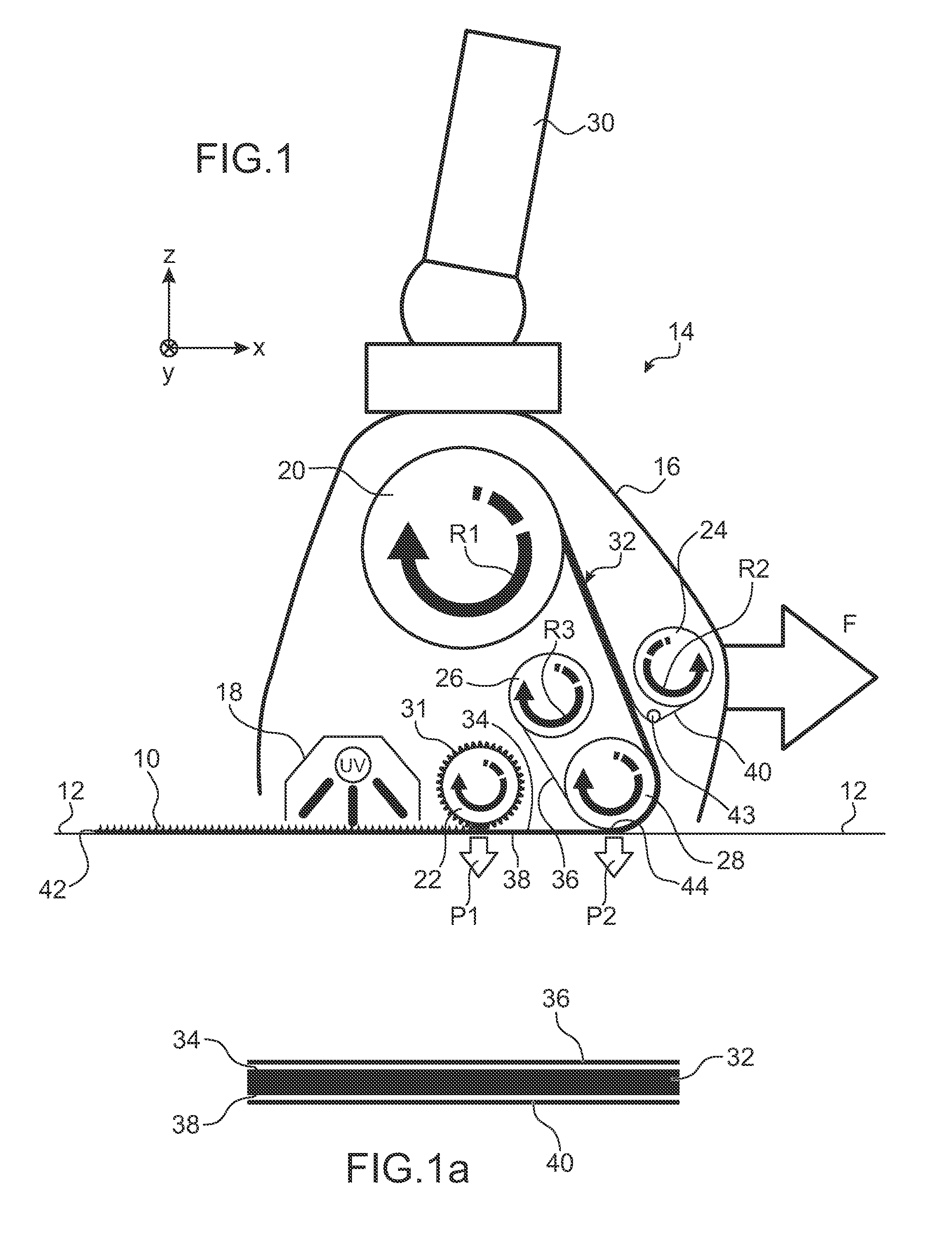 Device and method for applying a micostructured coating to a substrate using a prepolymerized resin tape