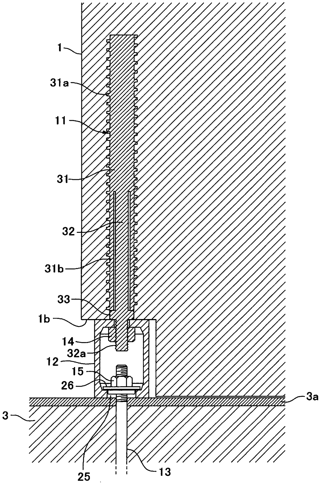 Bonding member, method of manufacturing bonding member, and wood member bonding structure