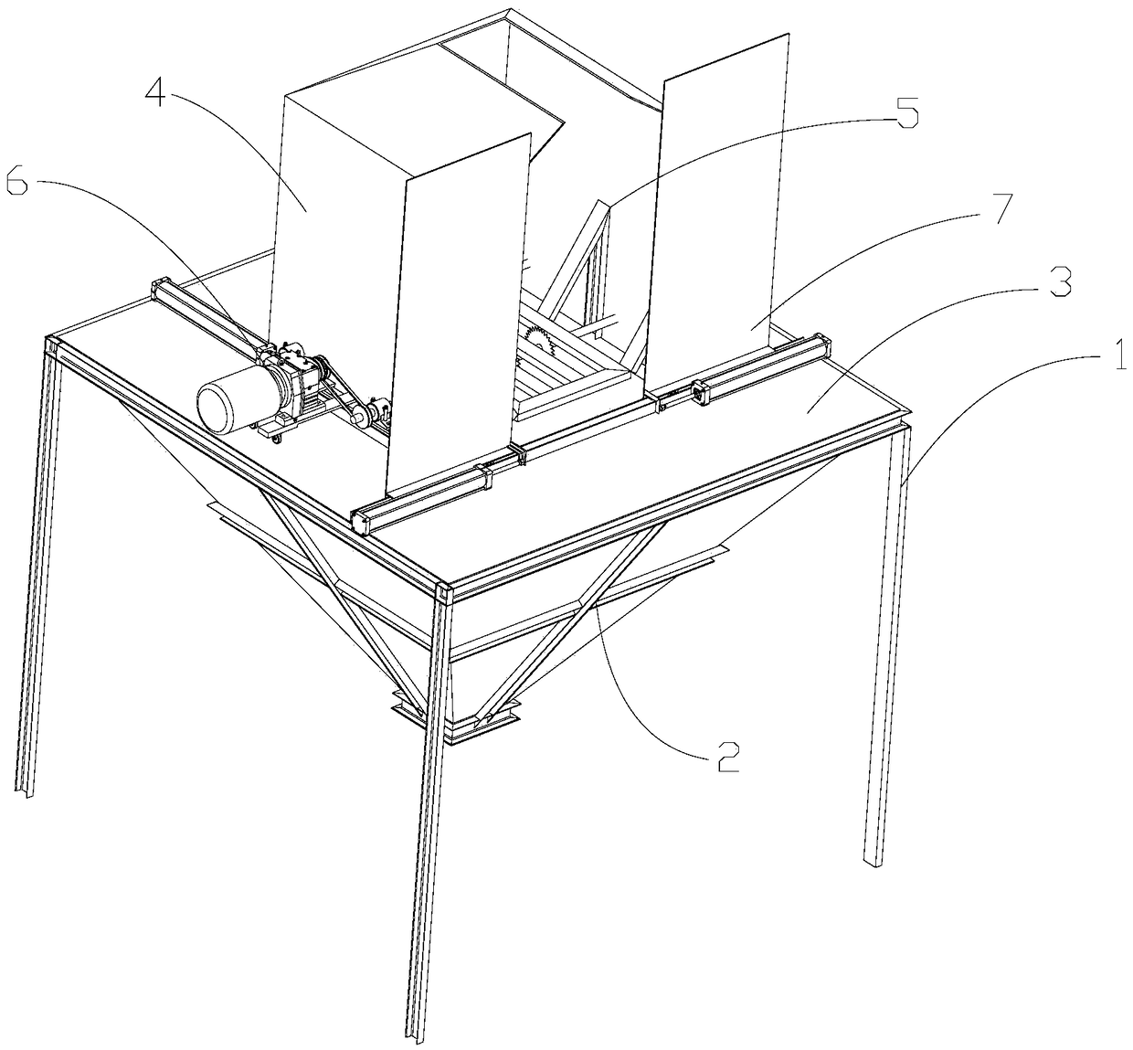 Automatic ton bag discharging device