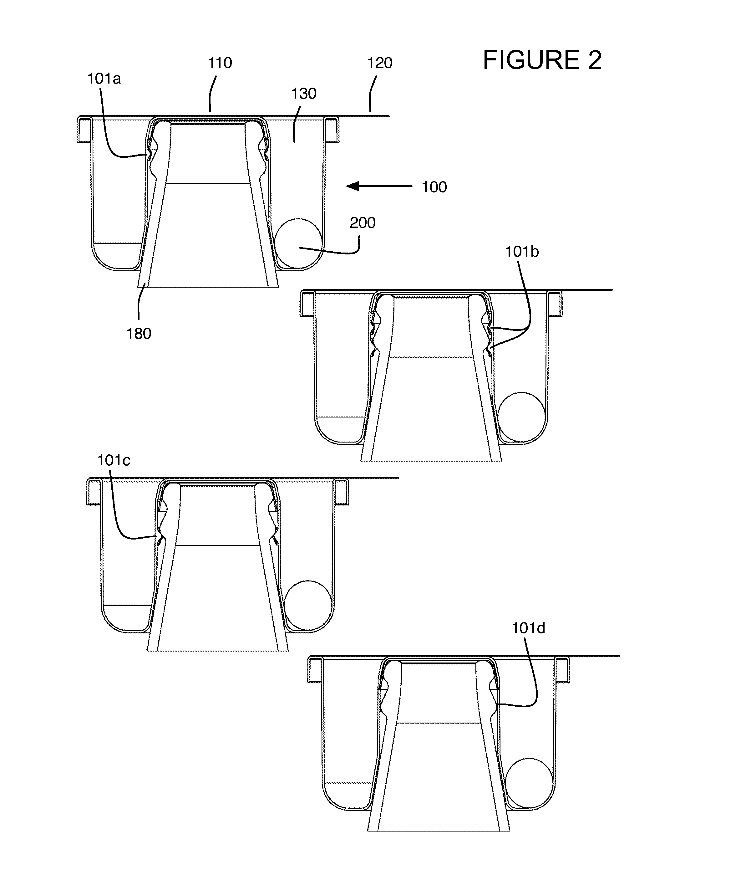 Top mounting bottle container