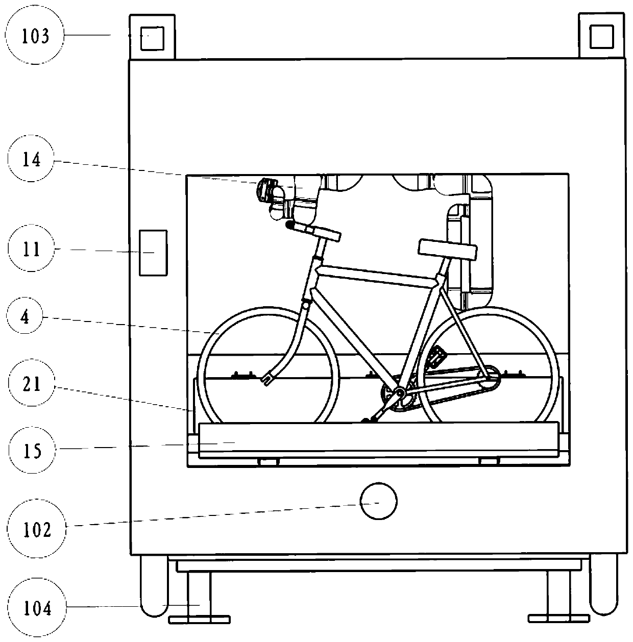 Movable type automatic bicycle placing and accommodating machine