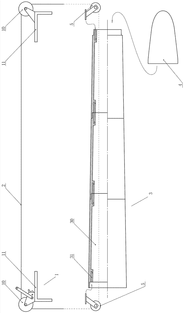 Cable duct penetrating device