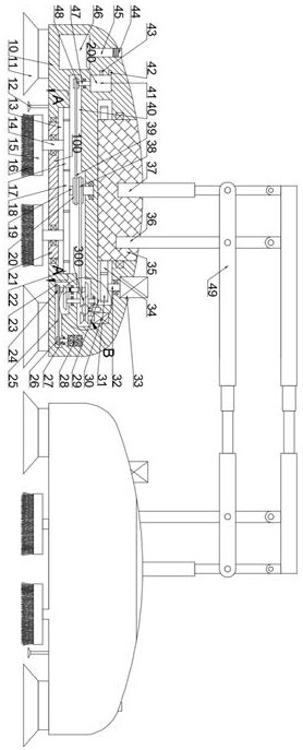 Glass curtain wall cleaning equipment capable of conveniently crossing obstacles