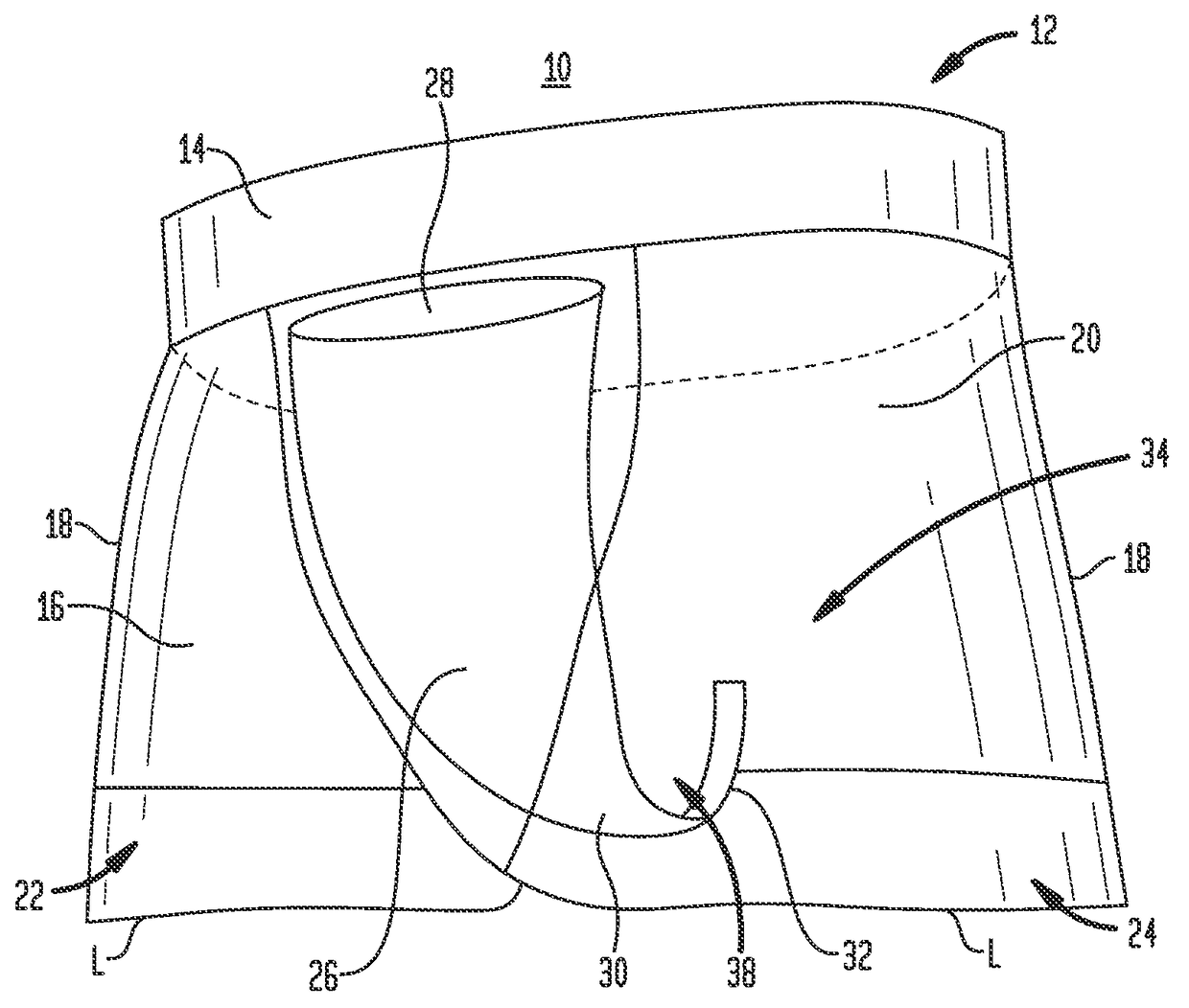 Athletic garment with integral cup assembly