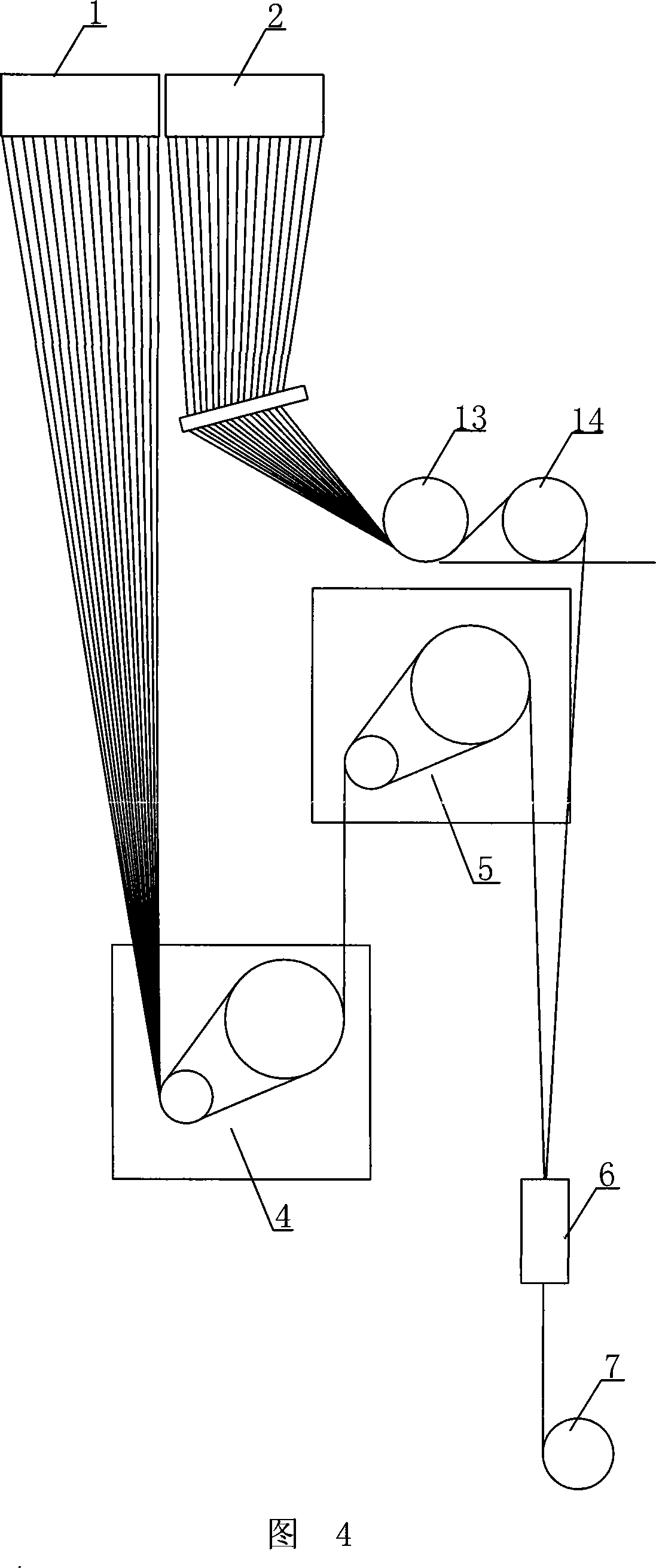 Method and device for manufacturing fully drawn yarn/pre-oriented yarn stranding composite yarn by one-step process