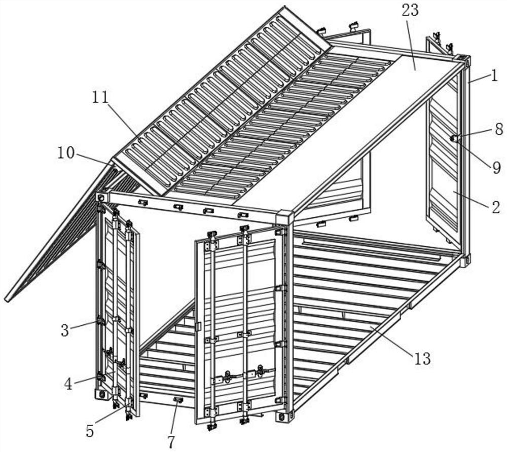 A container house that is convenient to change positions after assembly