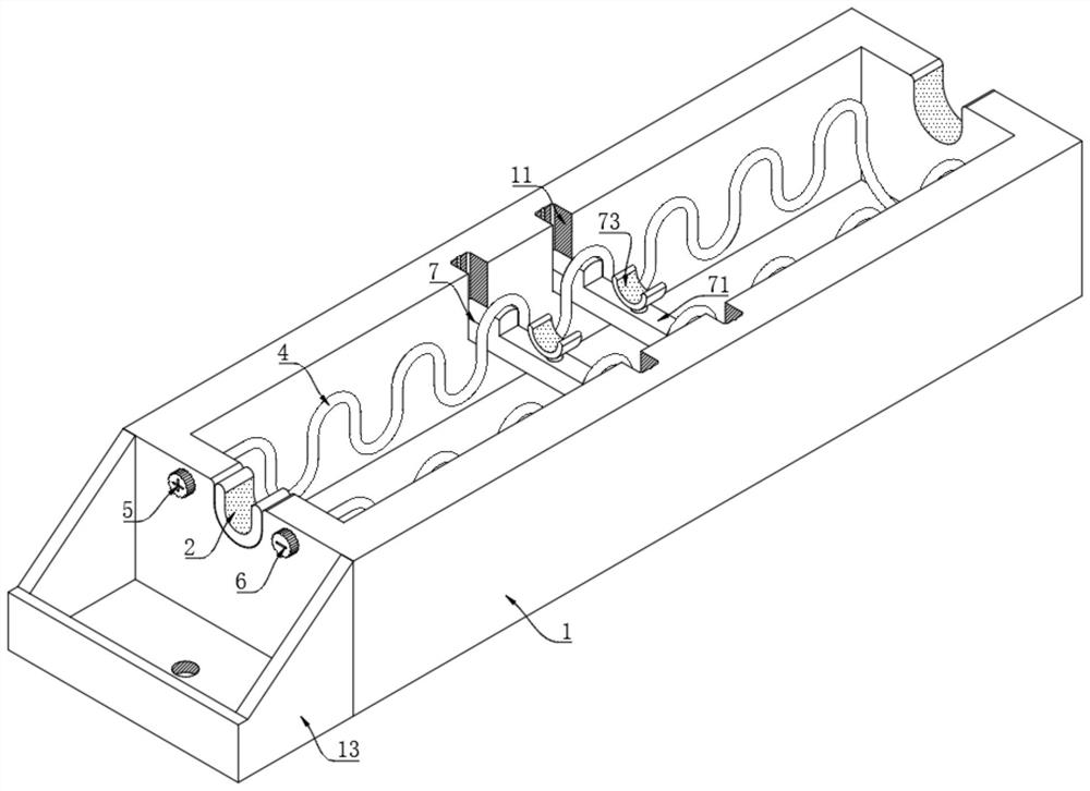 Cooling forming device for cable core wire sheath processing