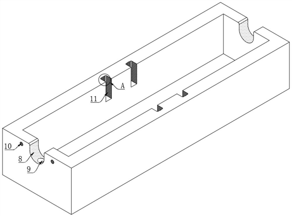 Cooling forming device for cable core wire sheath processing