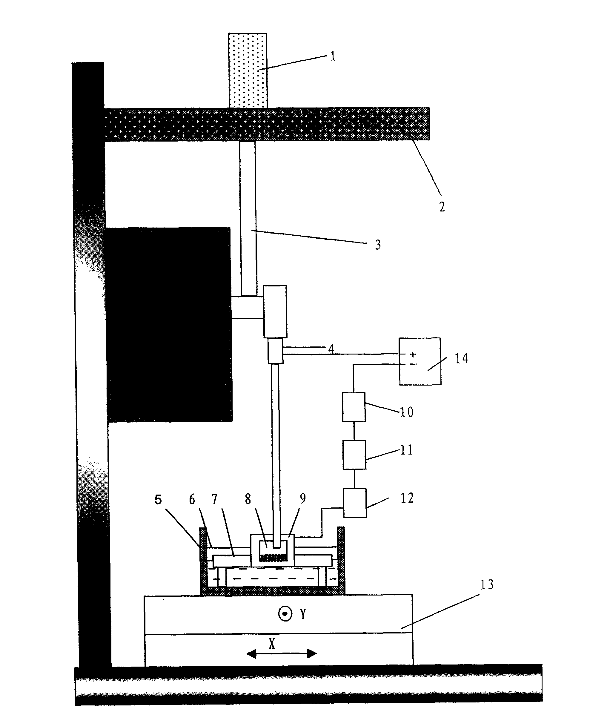 Electrochemical corrosion processing method for micro fine cylindrical group electrode