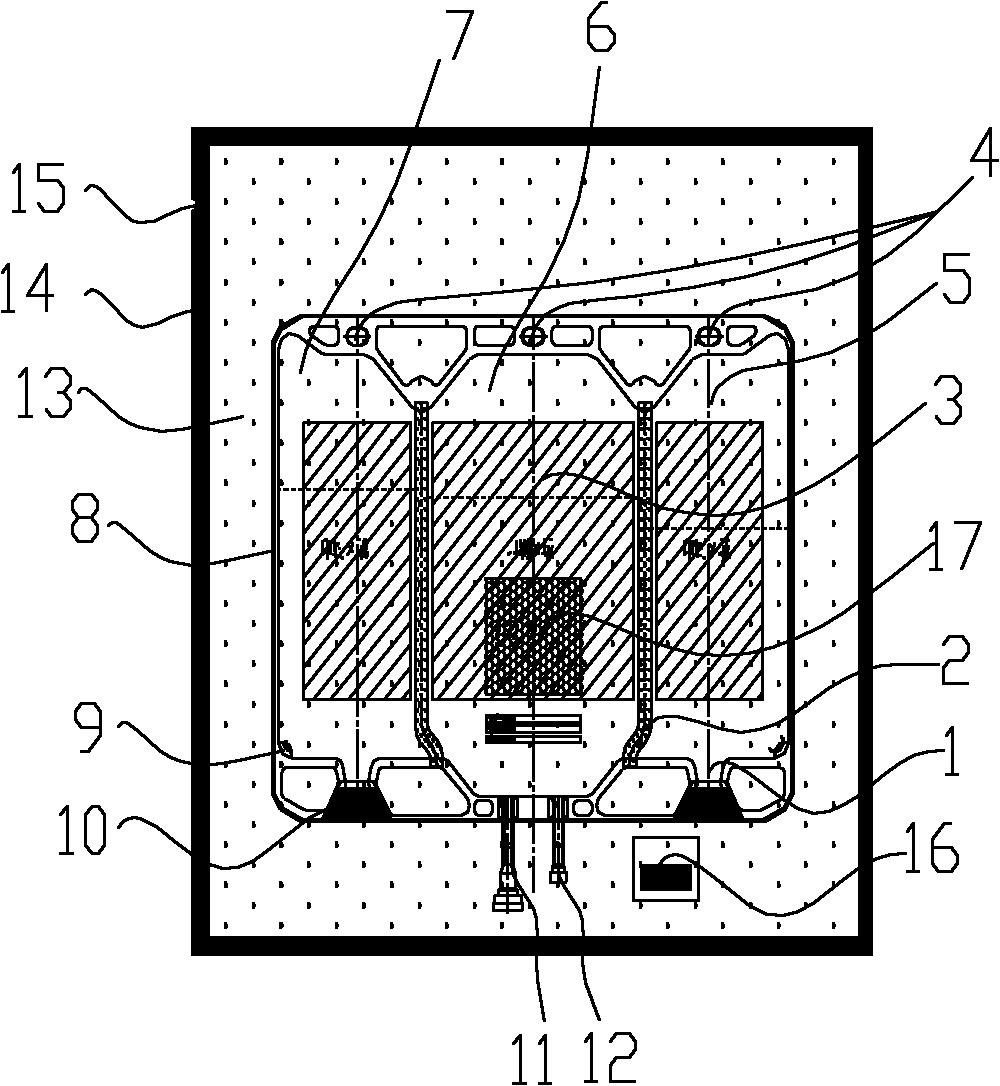 Three-cavity sterile bag and preparation method thereof