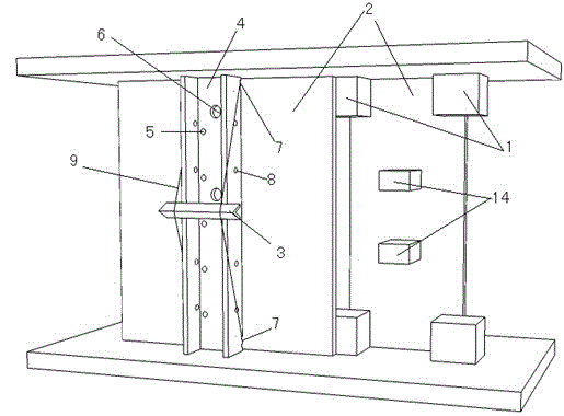 Construction device for precast surface and cast-in-place core filler wall