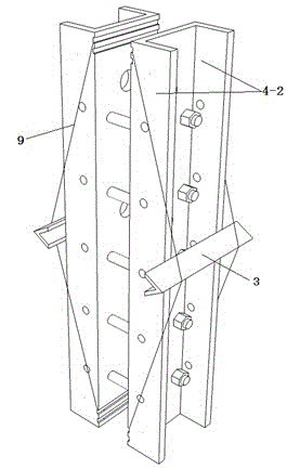 Construction device for precast surface and cast-in-place core filler wall