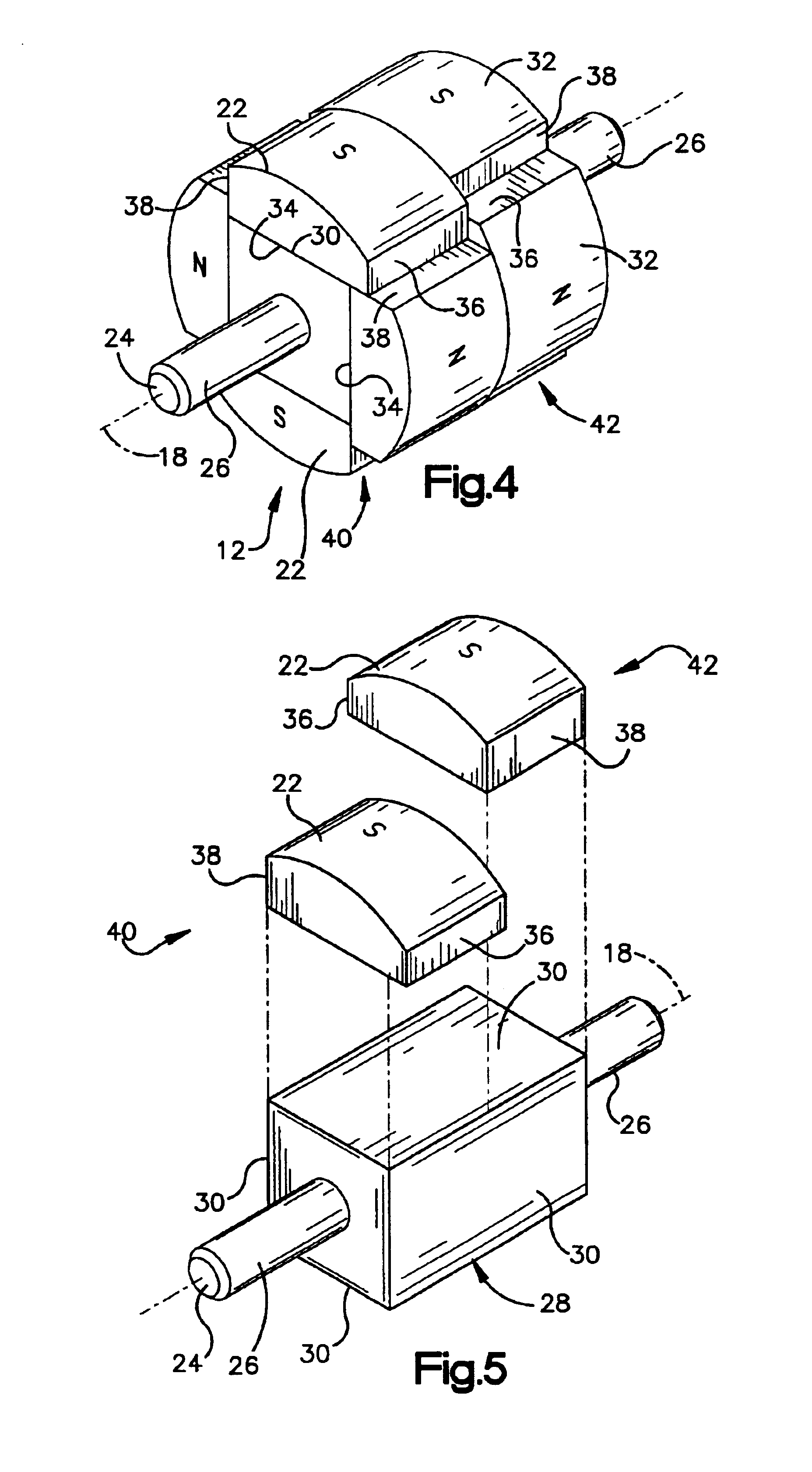 Brushless DC motor with stepped skewed rotor