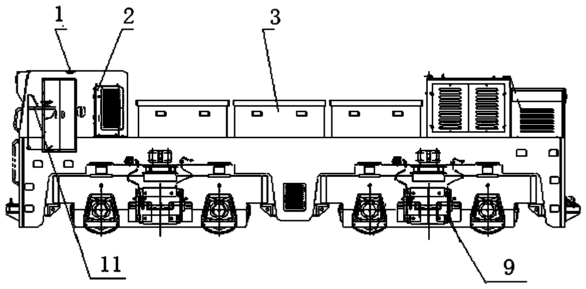 Large-tonnage tunnel engineering heavy haul train electrical control system