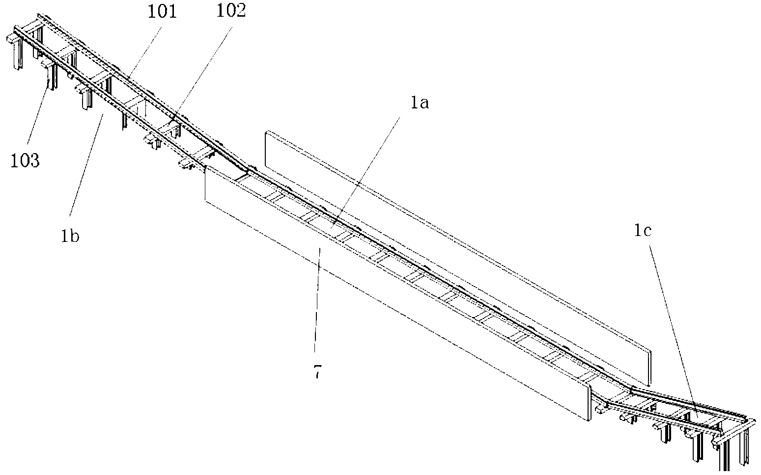 Snake movement experiment table for railway vehicle bogie