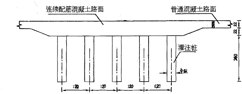 Brake plate at end of continuously reinforced cement concrete pavement