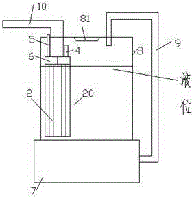 Liquid dispensing device with plain bearing and central shaft with galvanic coating