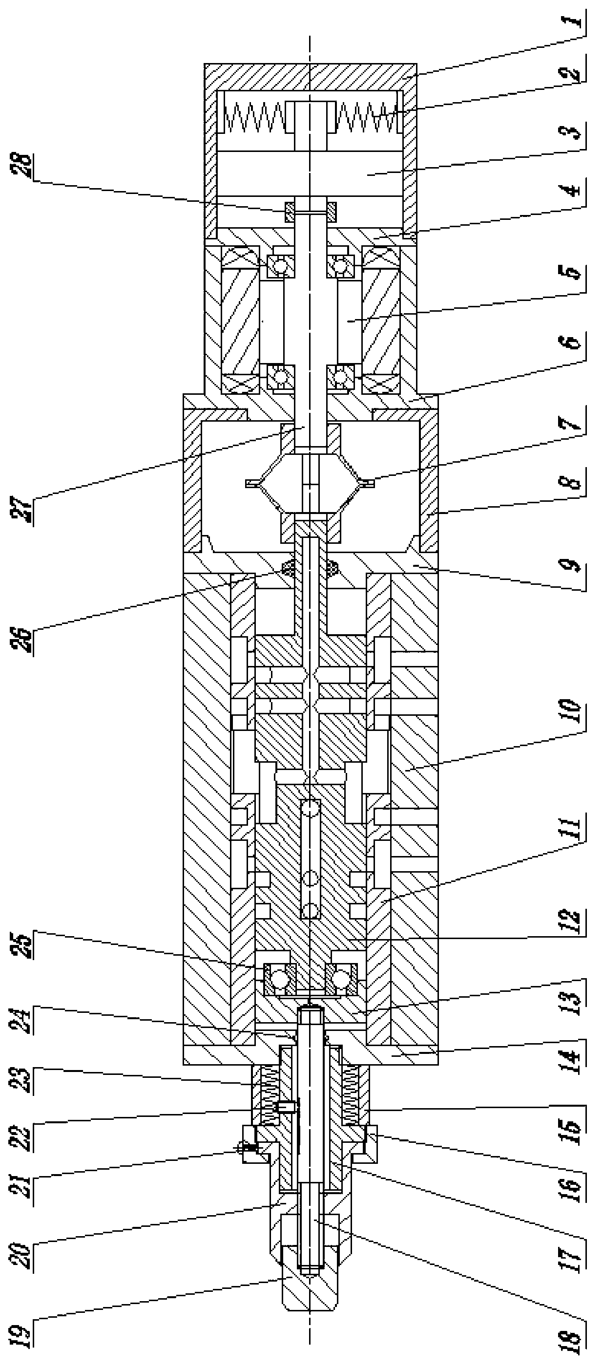 Rotating servo valve capable of realizing continuously and steplessly adjustable flow rate