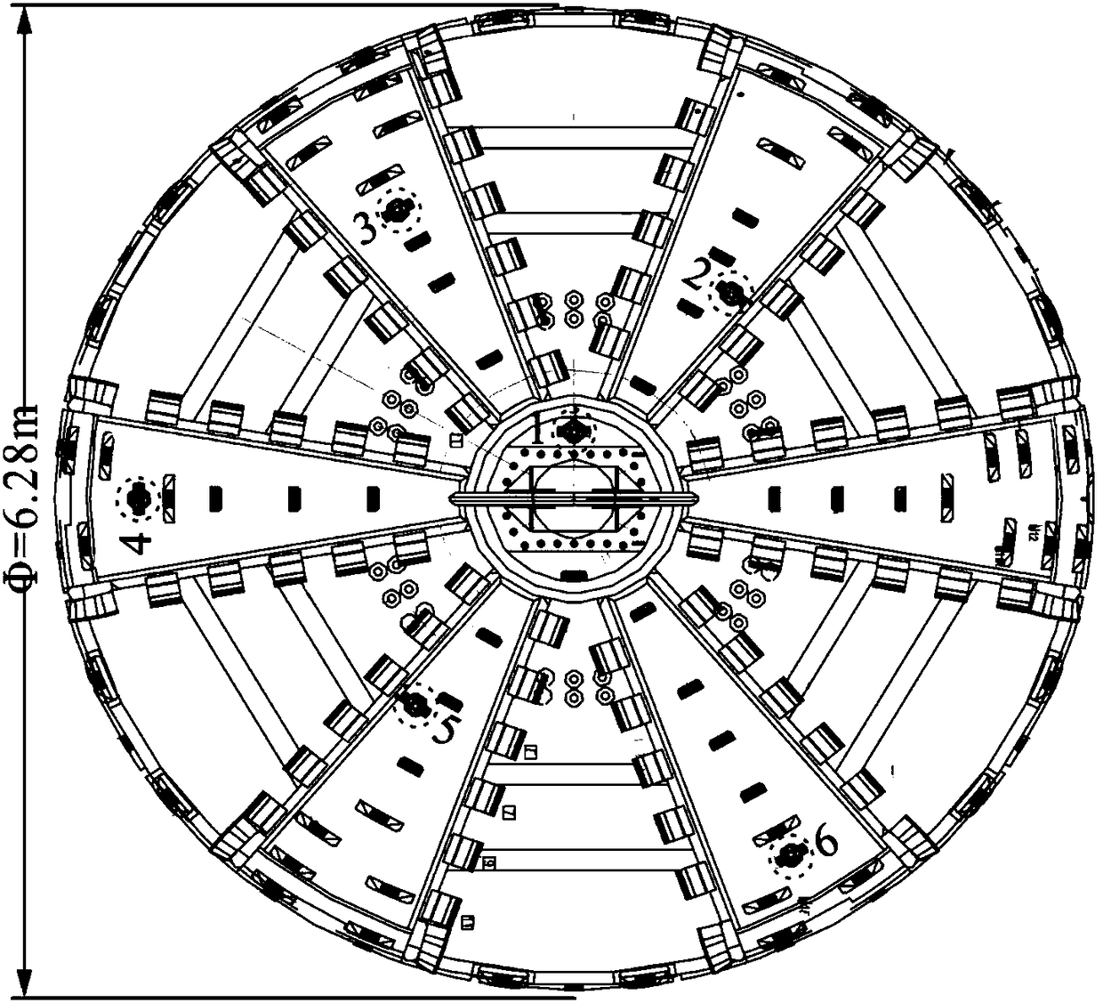 Slag soil improvement construction device and method for shield construction