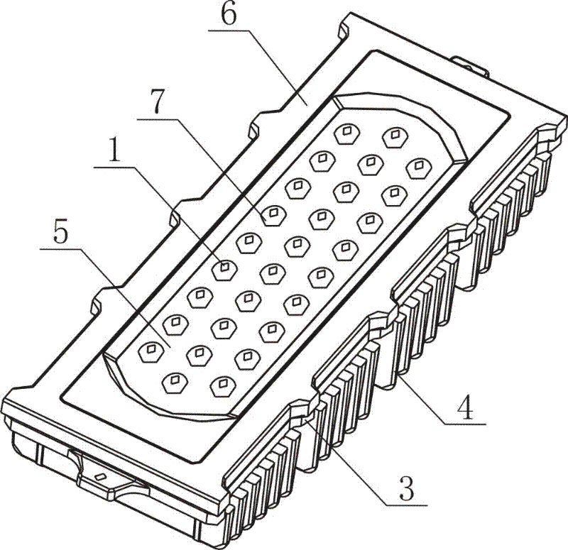 Oriented heat radiation type portable LED (Light Emitting Diode) module road lamp