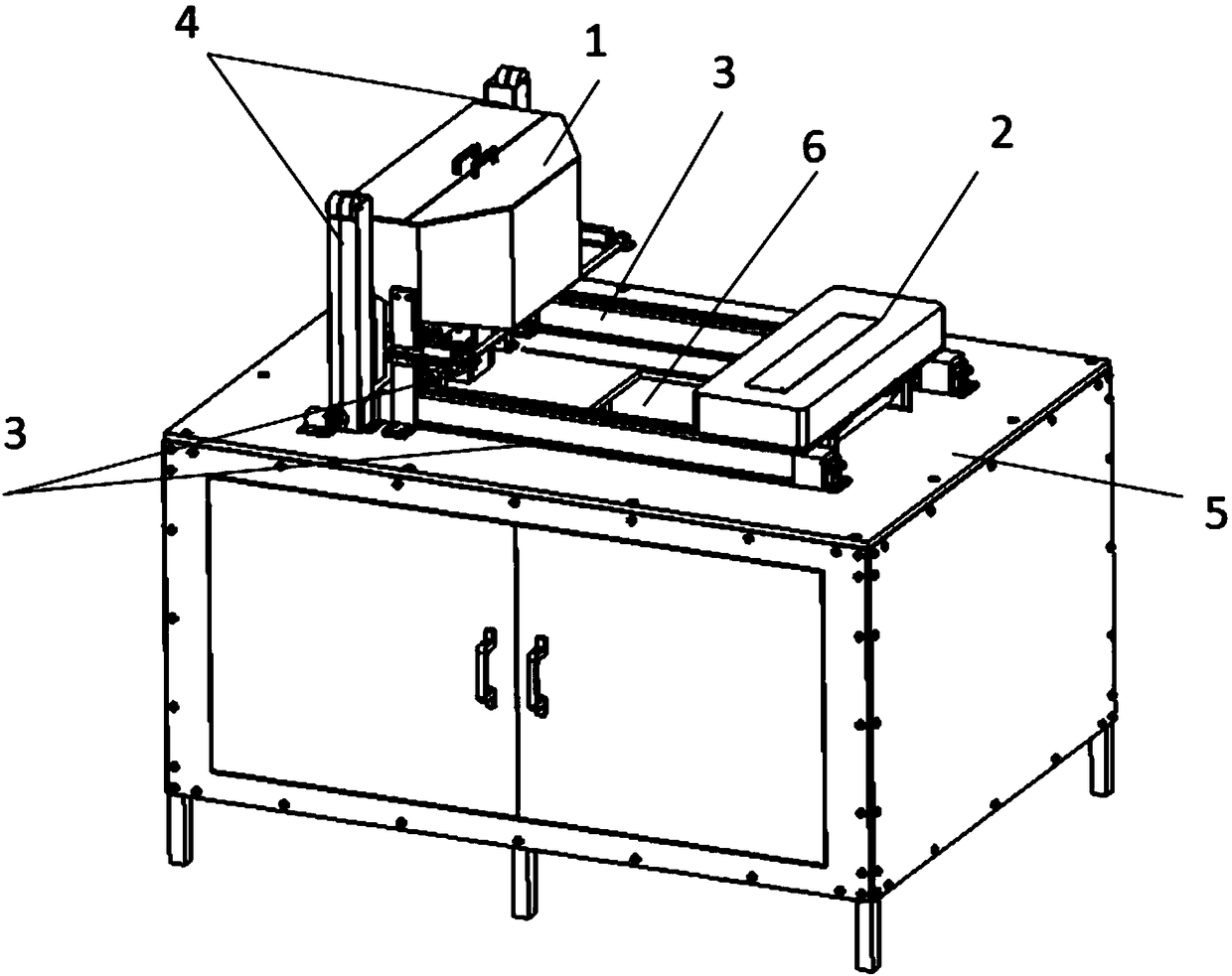 Powder laying device for electron beam titanium alloy powder fusion forming