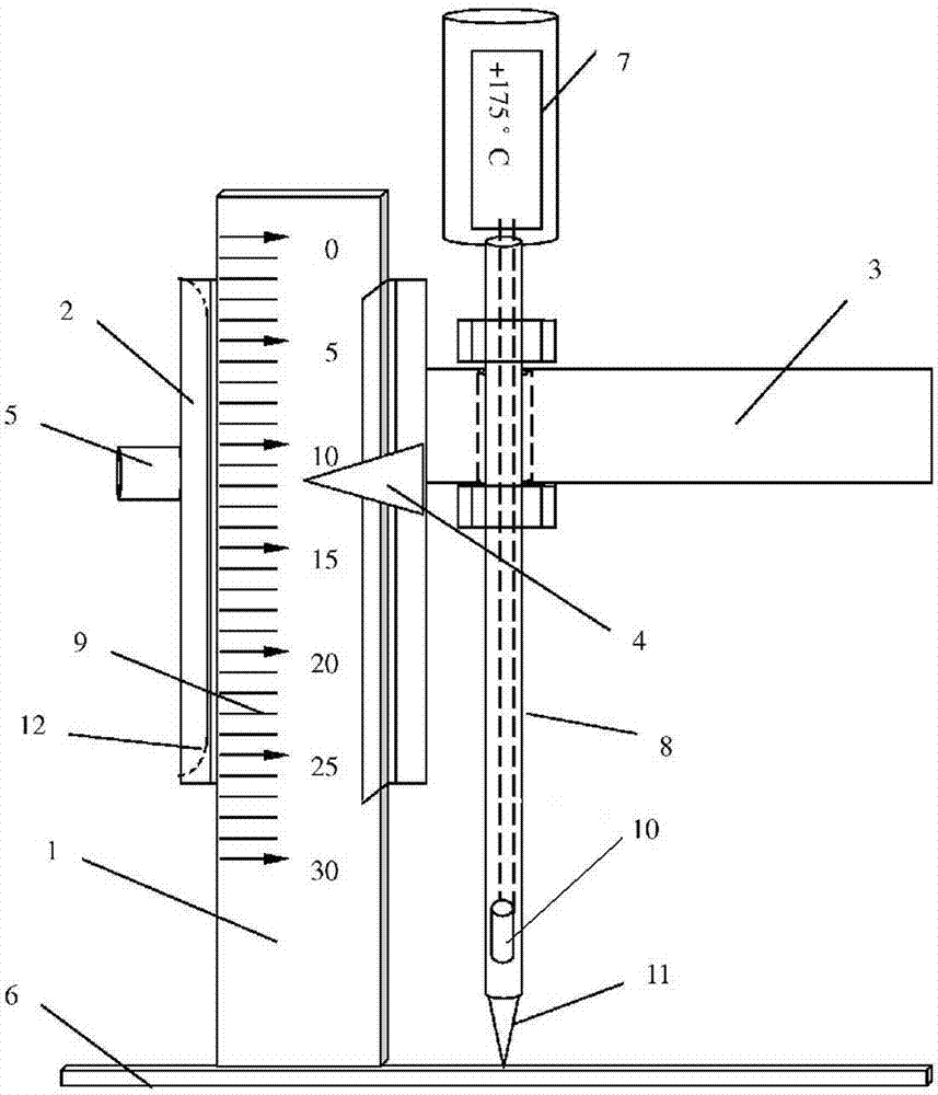 Portable tester for testing lay-down thickness and temperature of asphalt mixtures