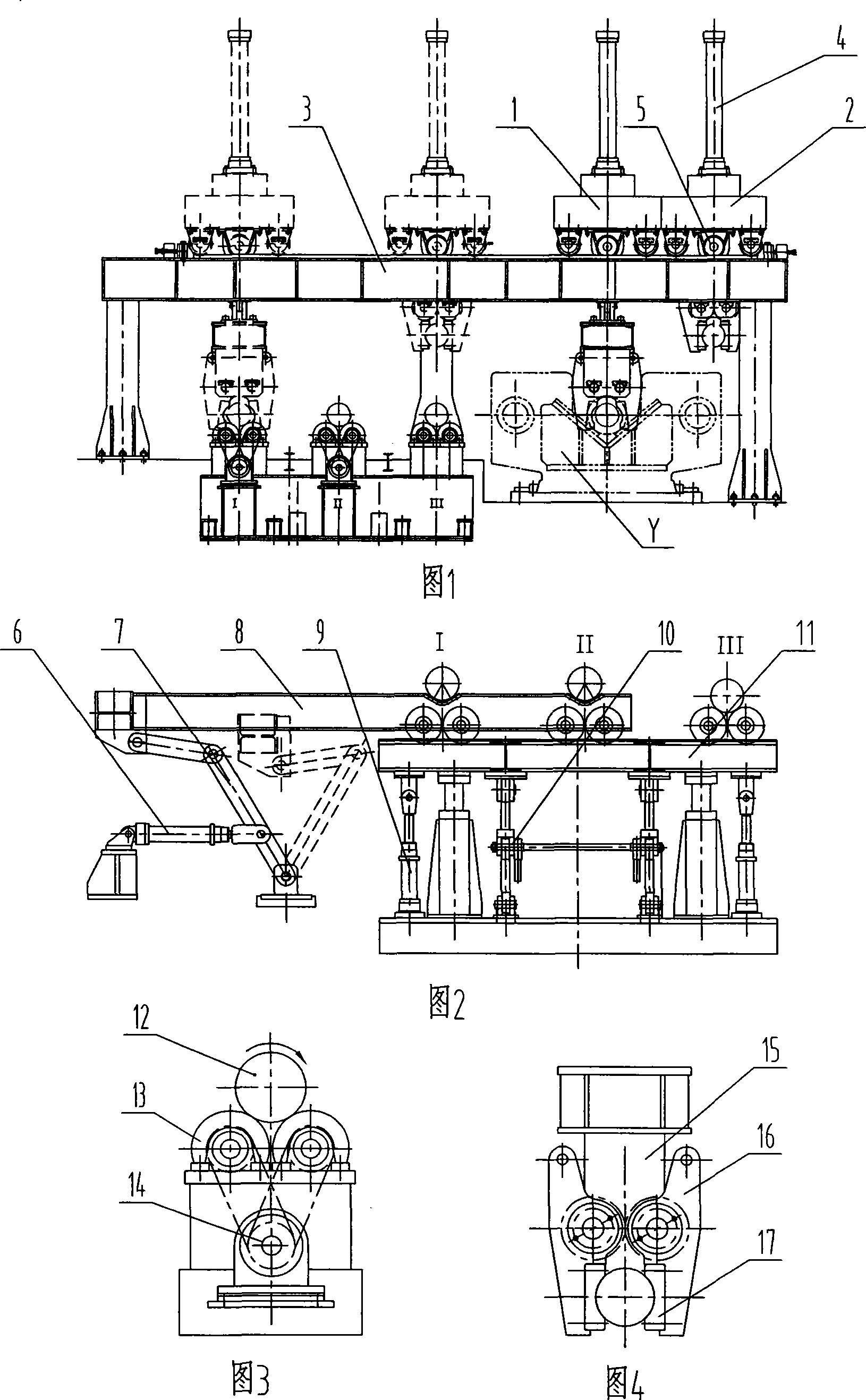 Core rod cycle device for drawing and extending hydraulic machine