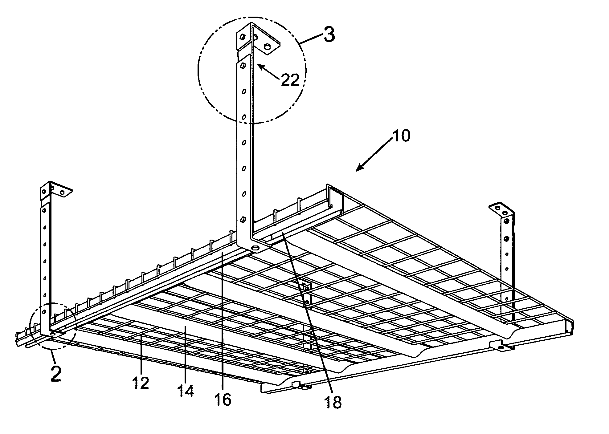 Slot channel overhead storage platform