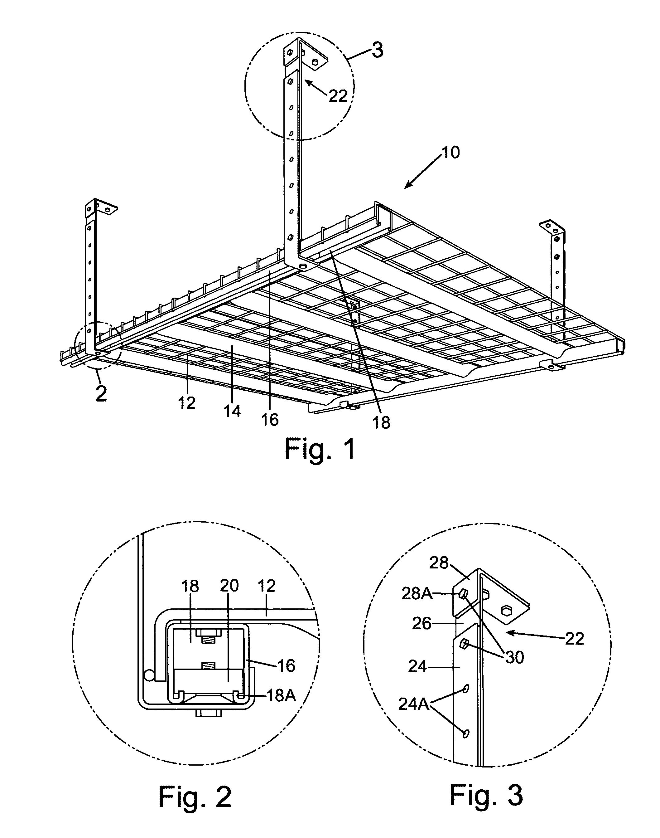 Slot channel overhead storage platform