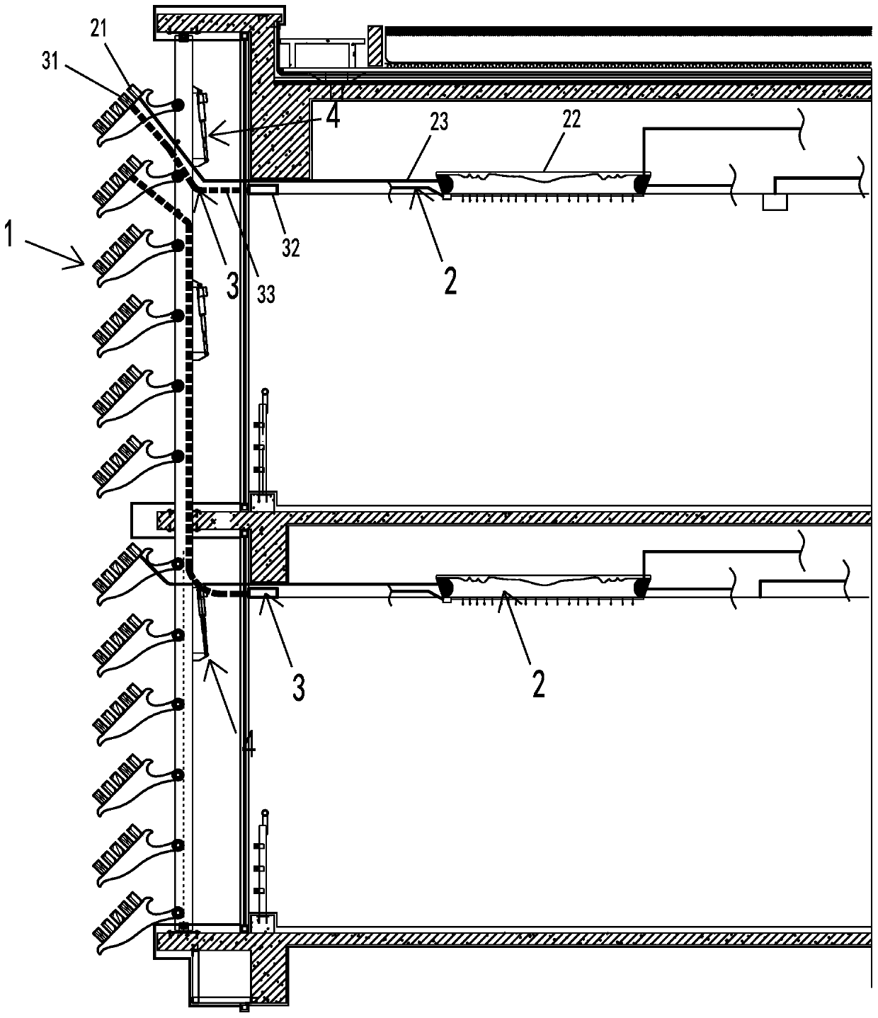 Building intelligent sun-shading system capable of conducting light guide illumination and natural ventilation