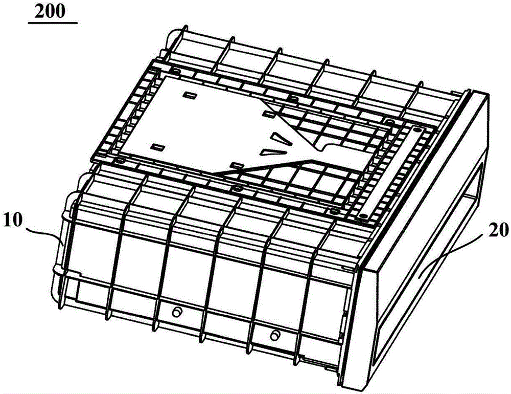 Drawer module and refrigerating and freezing device with drawer module