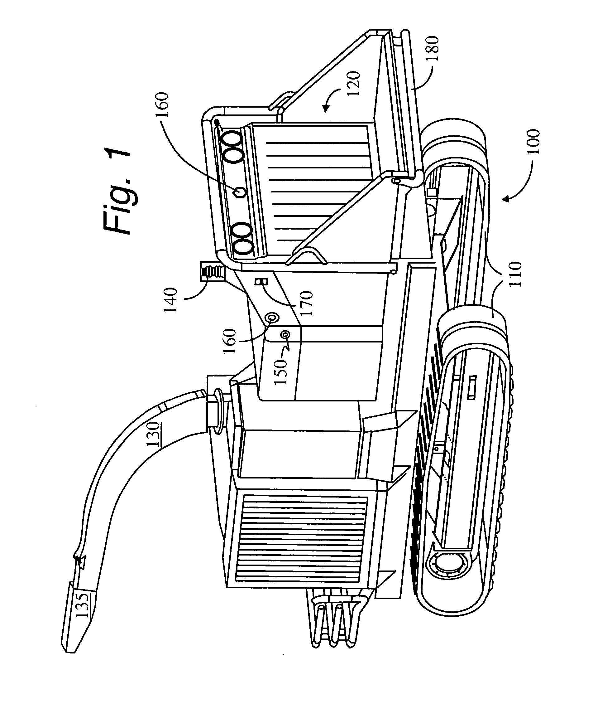 Remote operated brush chipper with conspicuity light