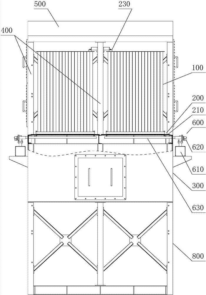 Device for filtering suspended particulate matter from gas