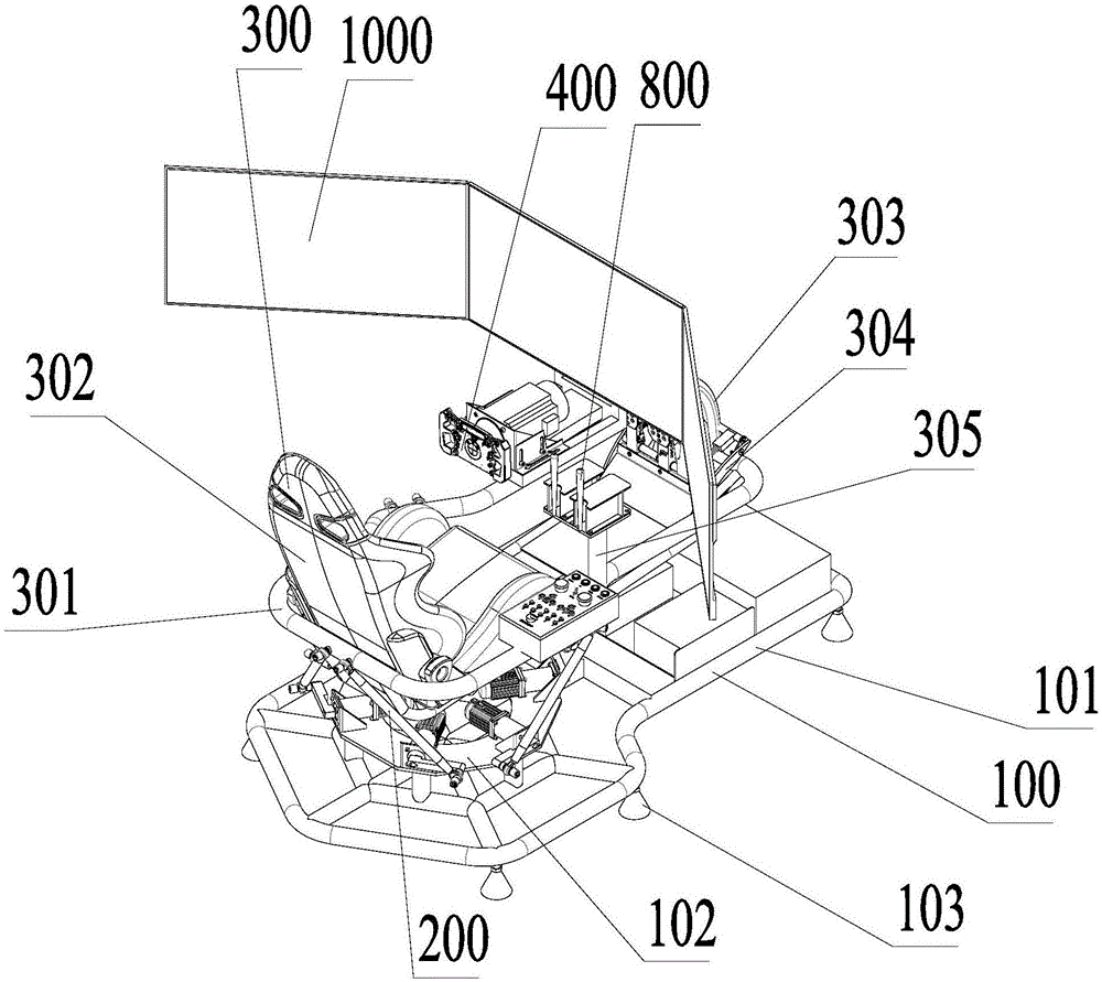 Simulated driving game equipment system