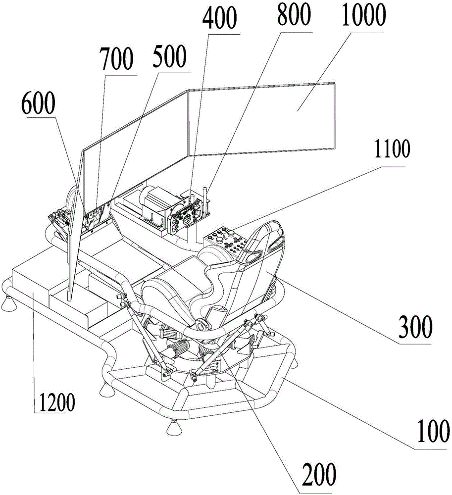 Simulated driving game equipment system