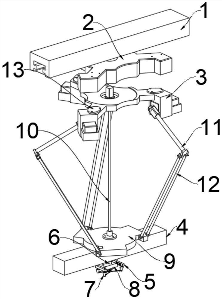 Parallel robot capable of being dragged in small range for teaching