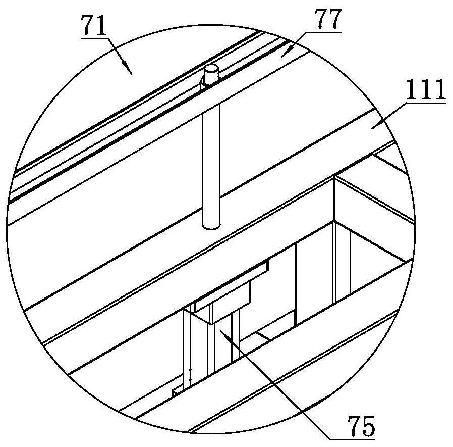 An automatic feeding device matched with a four-column press