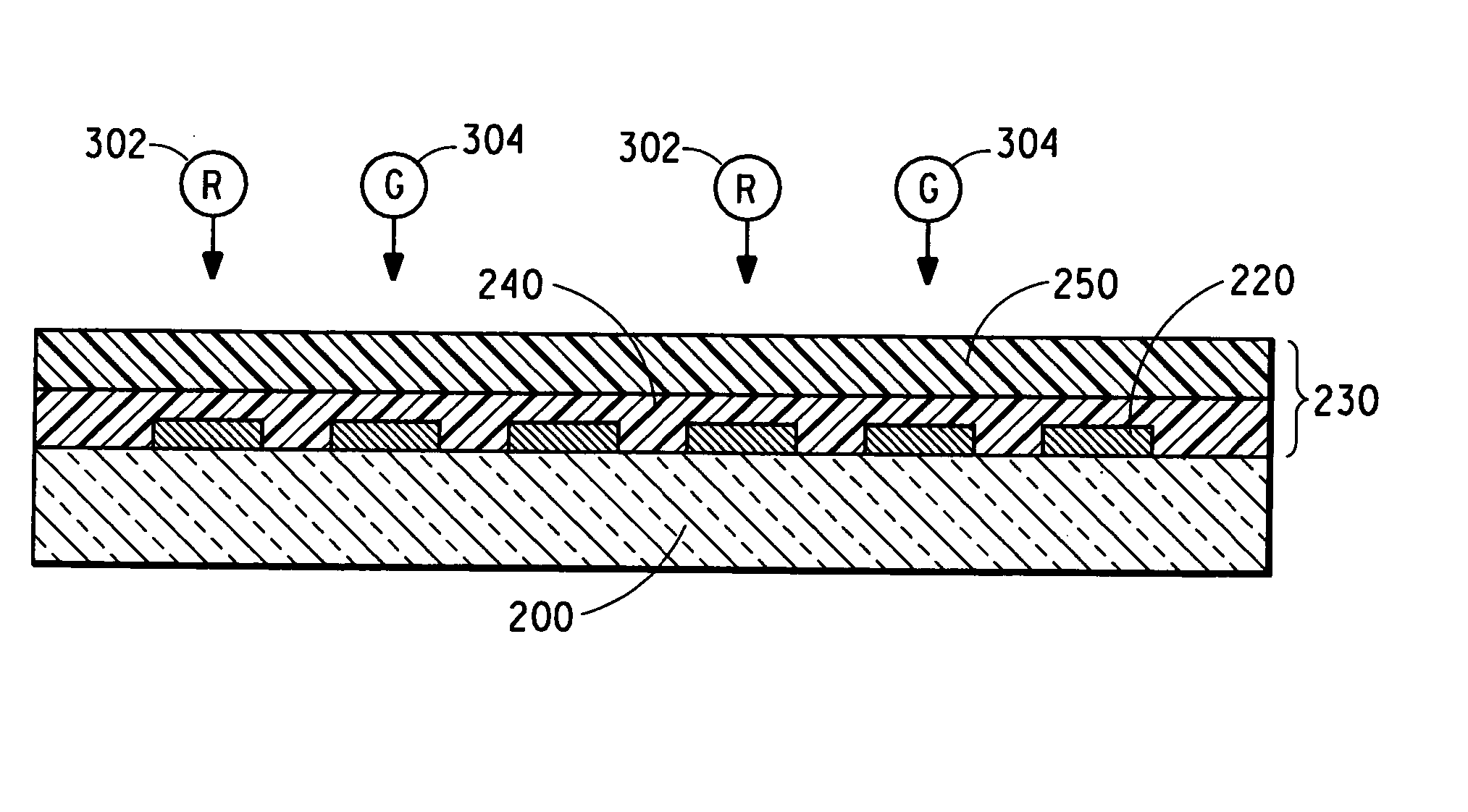 Organic material with a region including a guest material and organic electronic devices incorporating the same