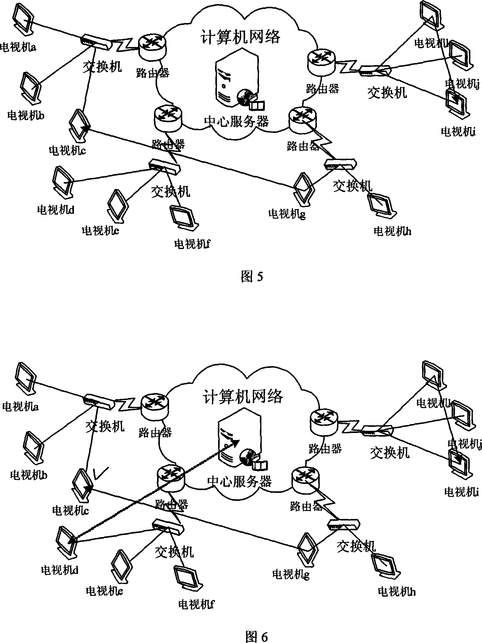 Stream media ordering system and method with TV set as the server