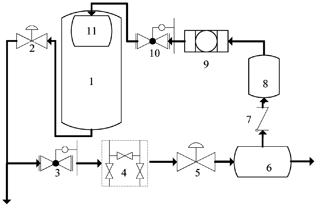 A self-pressurization system for nitrous oxide decomposition