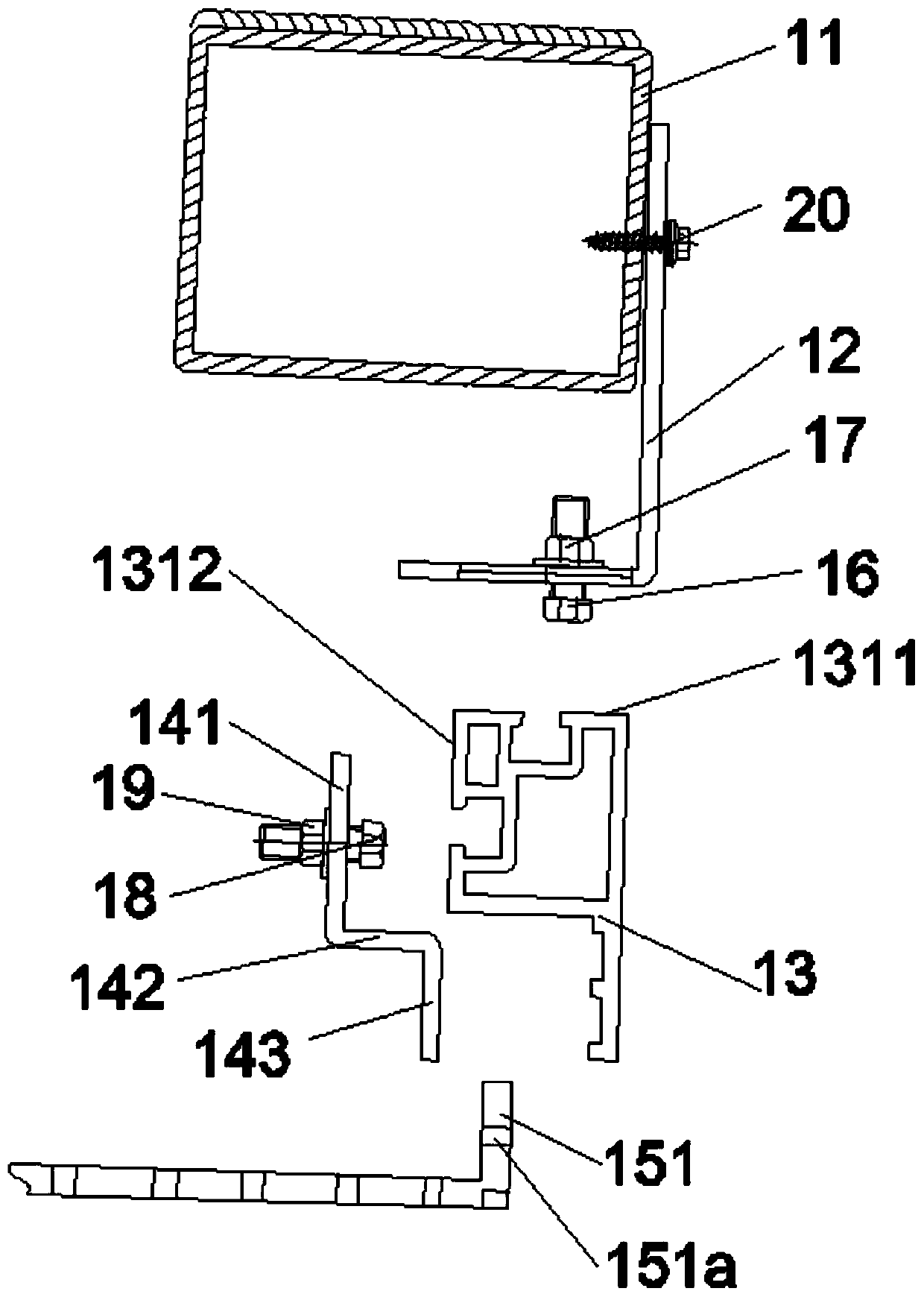 Dual bolt type veneer mounting structure and system